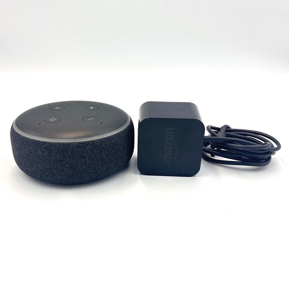 Amazon Echo Dot 3rd Gen Smart Speaker Charcoal Black C78MP8 with Power Adapter